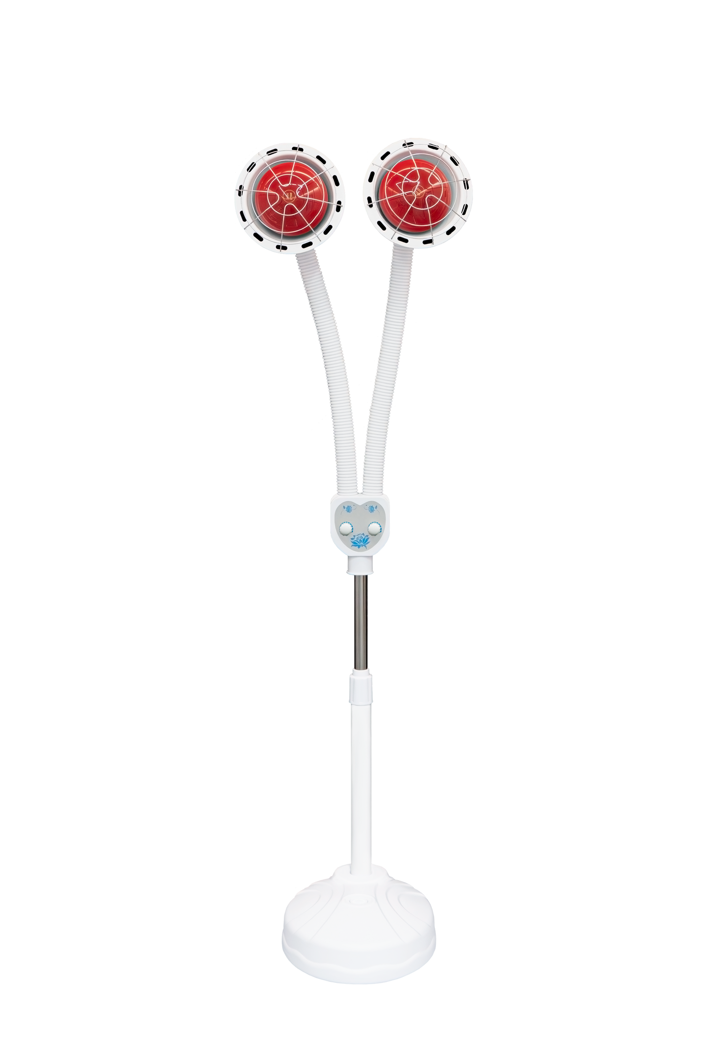 Dual-head infrared heating lamp