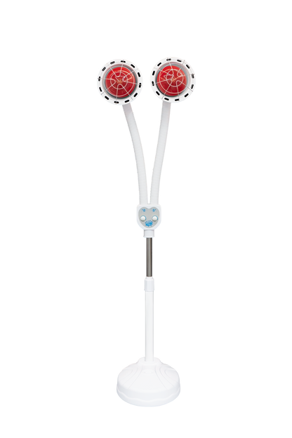 Dual-head infrared heating lamp