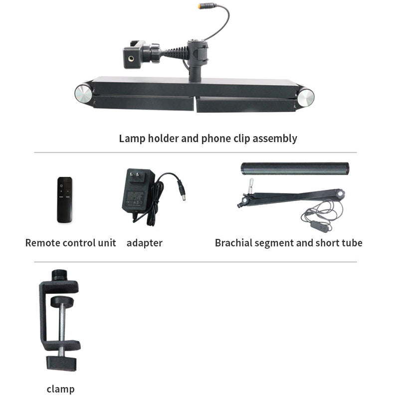 26" Moon Light with Desk Clamp and Three Foldable Sections