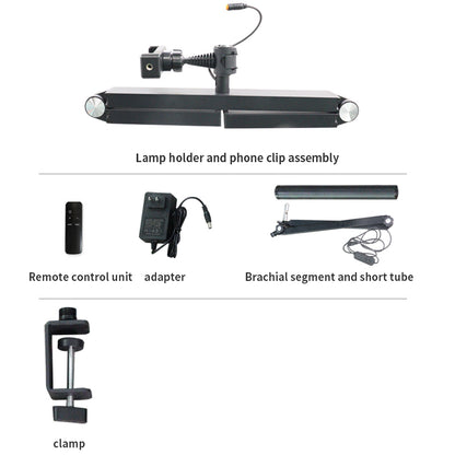 26" Moon Light with Desk Clamp and Three Foldable Sections