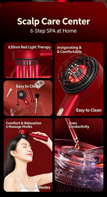 Electric Massage Comb with Red Light
